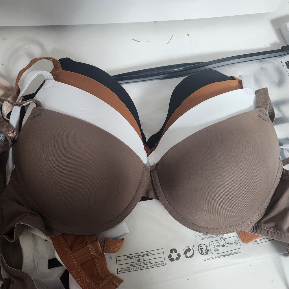 Everyday T-Shirt Bras Pack - Brown, White, Black, Rust